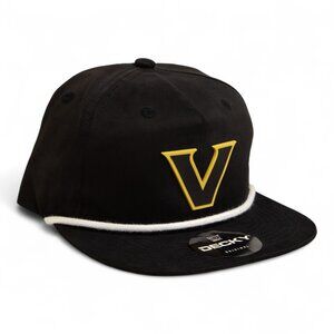 Vanderbilt Commodores Black 3D Classic Rope Hat- Black/ White